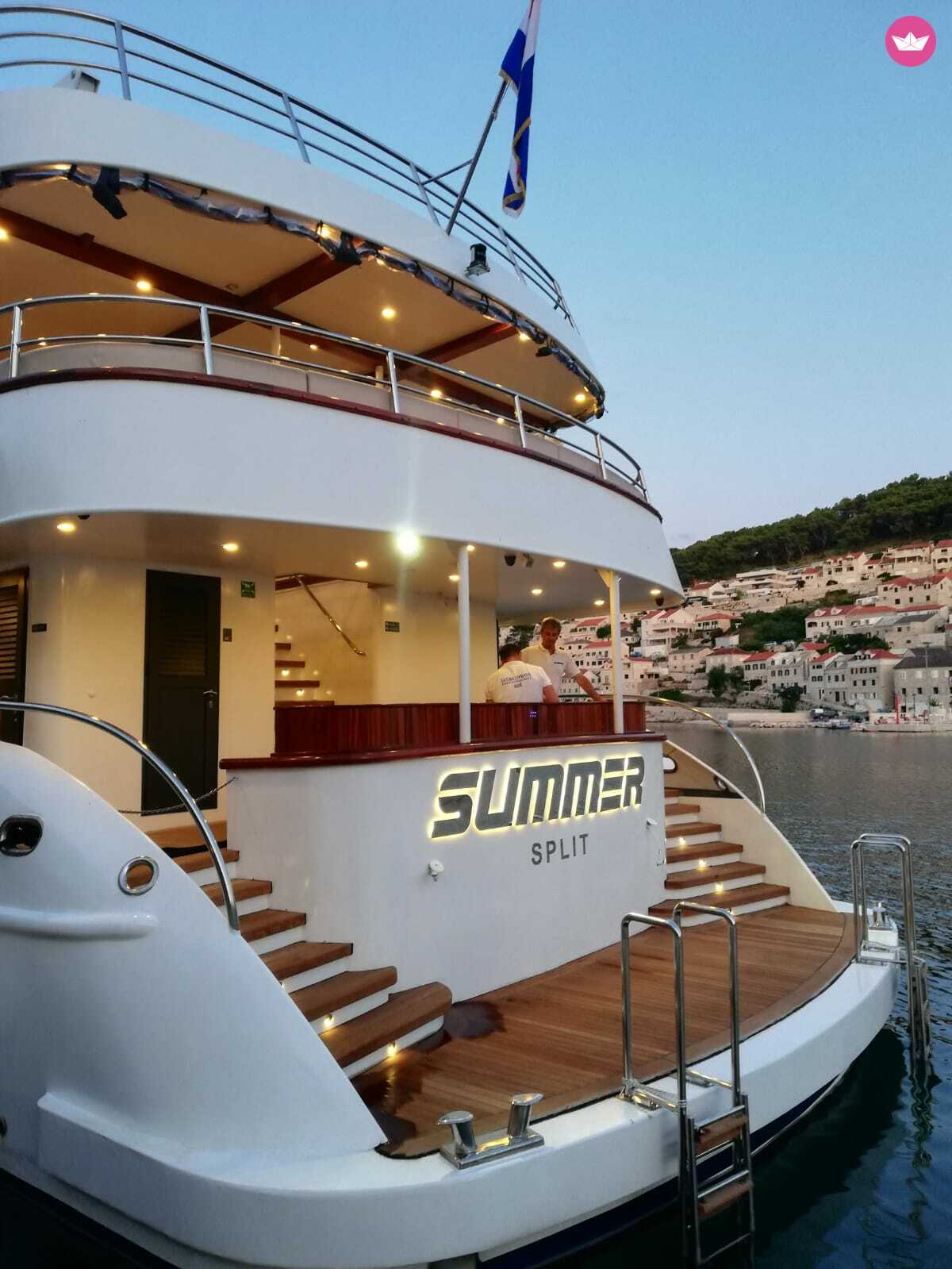 M/S Summer Split - Stern at Dusk